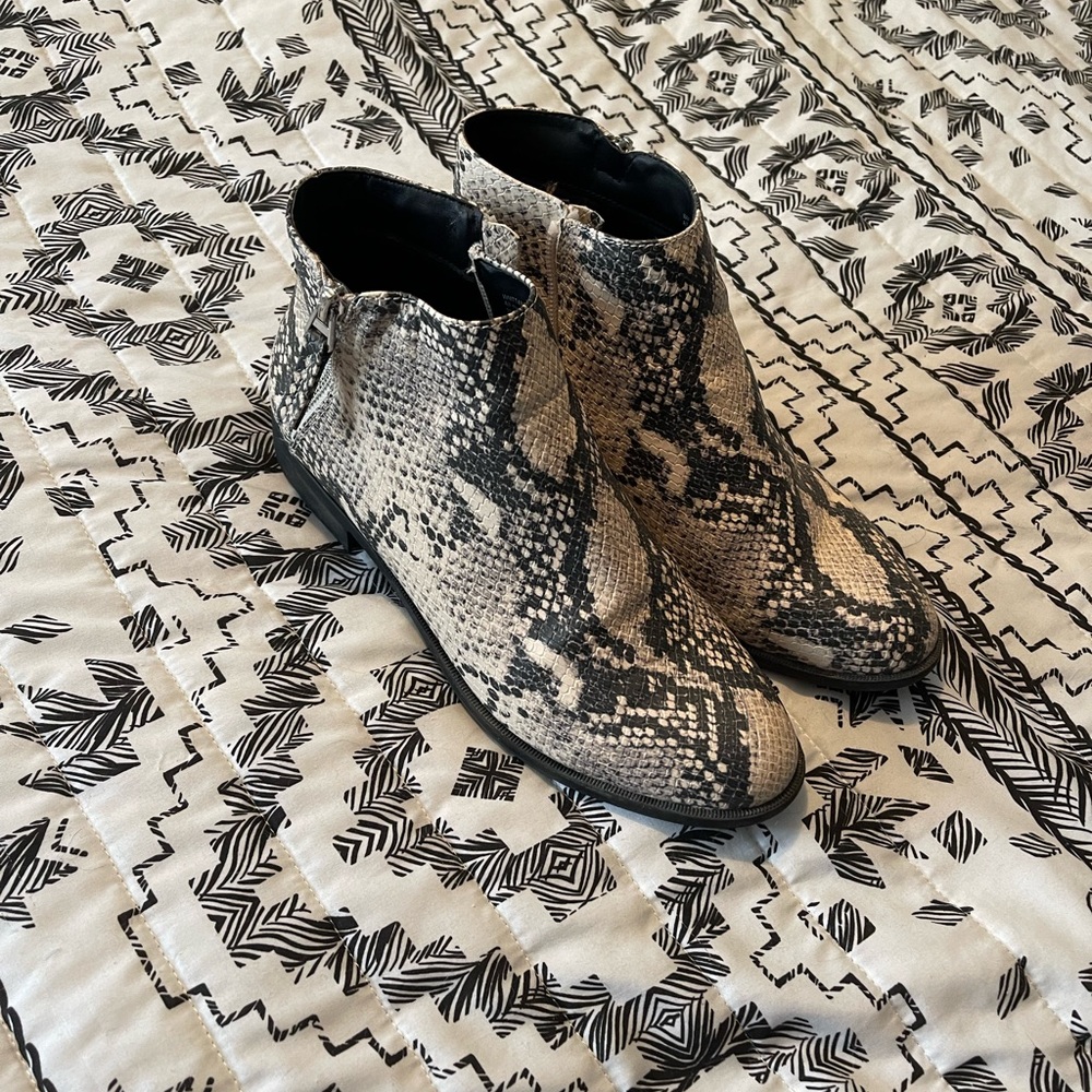 Snake Skin Booties